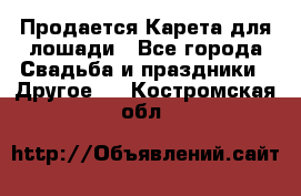 Продается Карета для лошади - Все города Свадьба и праздники » Другое   . Костромская обл.